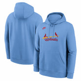 Light Blue St. Louis Cardinals Nike Cooperstown Collection Wordmark Club Hoodie