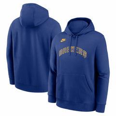 Royal Milwaukee Brewers Nike Cooperstown Collection Wordmark Club Hoodie