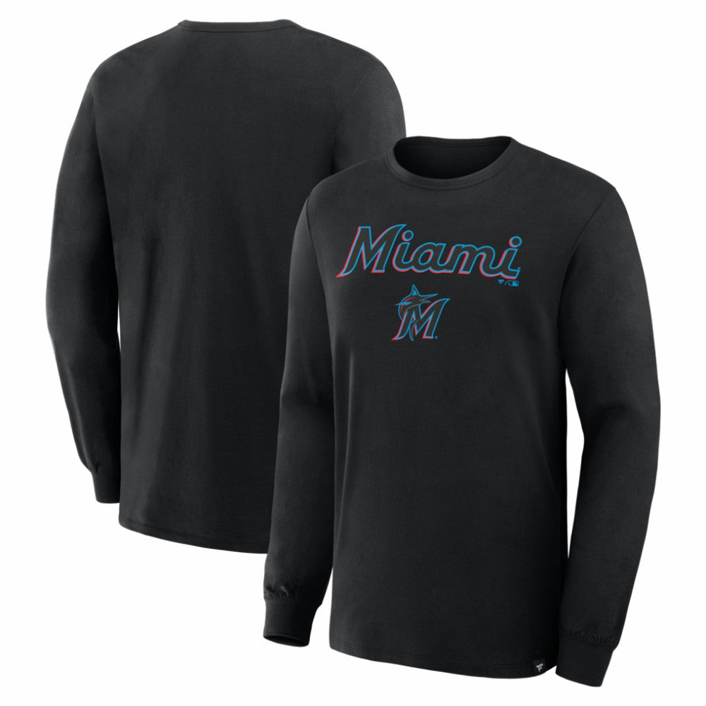 Black Miami Marlins Fanatics Lock-Up Legacy Long Sleeve T-Shirt