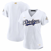 White Los Angeles Dodgers Nike Women's 2026 Gold Collection Stadium Jersey
