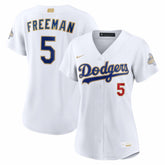 White Freddie Freeman Los Angeles Dodgers Nike Women's 2026 Gold Collection Stadium Jersey
