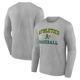 Heather Gray Athletics Logo Athletic Heart & Soul Long Sleeve T-Shirt