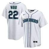 White Bryan Woo Seattle Mariners Nike Home Replica Jersey