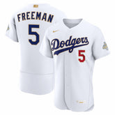 White Freddie Freeman Los Angeles Dodgers Nike 2026 Gold Collection Authentic Jersey