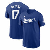 Royal Shohei Ohtani Los Angeles Dodgers Nike 2025 World Series Champions Name & Number T-Shirt