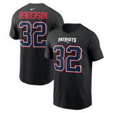 TreVeyon Henderson Carbon Name & Number T-Shirt - New England Patriots T-shirts