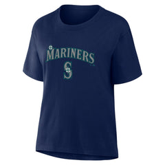 Navy Seattle Mariners Fanatics Women's Lockup Legacy T-Shirt