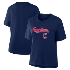 Navy Cleveland Guardians Fanatics Women's Lockup Legacy T-Shirt