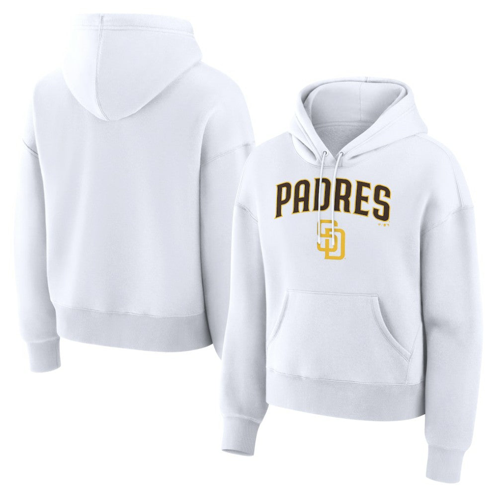 White San Diego Padres Fanatics Women's Lockup Legacy Fleece Hoodie
