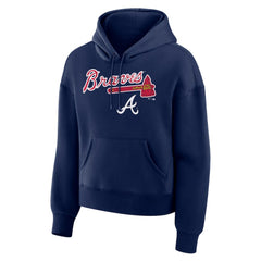 Navy Atlanta Braves Fanatics Women's Lockup Legacy Fleece Hoodie