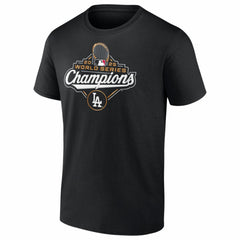 Black Tommy Edman Los Angeles Dodgers Fanatics 2025 World Series Champions Name & Number T-Shirt
