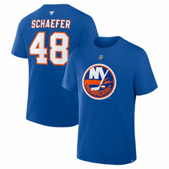 NHL Matthew Schaefer New York Islanders Fanatics Authentic Stack Name & Number T-Shirt