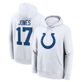 Daniel Jones Player Name & Number Fleece Hoodie - Indianapolis Colts Hoodies