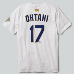 White Shohei Ohtani Los Angeles Dodgers Nike 2026 Gold Collection Name & Number T-Shirt