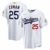 White Tommy Edman Los Angeles Dodgers Nike 2026 Gold Collection Stadium Jersey