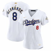 White Enrique Hernández Los Angeles Dodgers Nike Women's 2026 Gold Collection Stadium Jersey