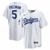White Freddie Freeman Los Angeles Dodgers Nike Home 2025 World Series Champions Replica Jersey