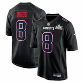 Stefon Diggs Super Bowl LX Patch Carbon Fashion Game Jersey - New England Patriots Jerseys