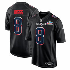 Stefon Diggs Super Bowl LX Patch Carbon Fashion Game Jersey - New England Patriots Jerseys