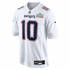 Drake Maye Super Bowl LX Patch Tundra Fashion Game Jersey - New England Patriots Jerseys