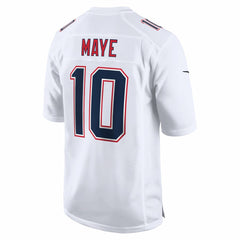 Drake Maye Super Bowl LX Patch Tundra Fashion Game Jersey - New England Patriots Jerseys
