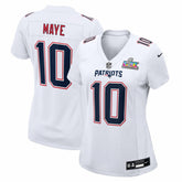 Drake Maye Women's Super Bowl LX Patch Tundra Fashion Game Jersey - New England Patriots Jerseys