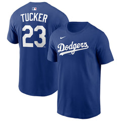 Royal Kyle Tucker Los Angeles Dodgers Nike Name & Number T-Shirt
