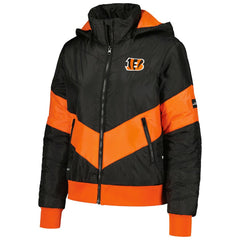 The Wild Collective Women's Puffer Full-Zip Hoodie - Cincinnati Bengals Hoodies