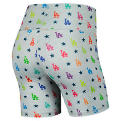 Gray Los Angeles Dodgers Terez Women's TLC Rainbow Shorts