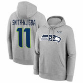 Jaxon Smith-Njigba Super Bowl LX Patch Name & Number Hoodie - Seattle Seahawks Hoodies