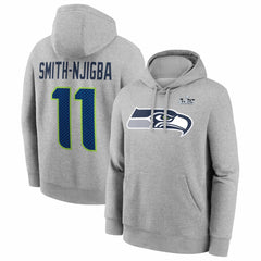 Jaxon Smith-Njigba Super Bowl LX Patch Name & Number Hoodie - Seattle Seahawks Hoodies