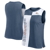 Women's Script Color Block Tank Top - Denver Broncos Tops