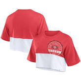 Women's Boxy Color Split Cropped T-Shirt - San Francisco 49ers T-shirts