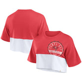 Women's Boxy Color Split Cropped T-Shirt - Tampa Bay Buccaneers T-shirts