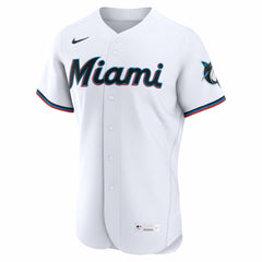 White Miami Marlins Nike Home Authentic Custom Jersey