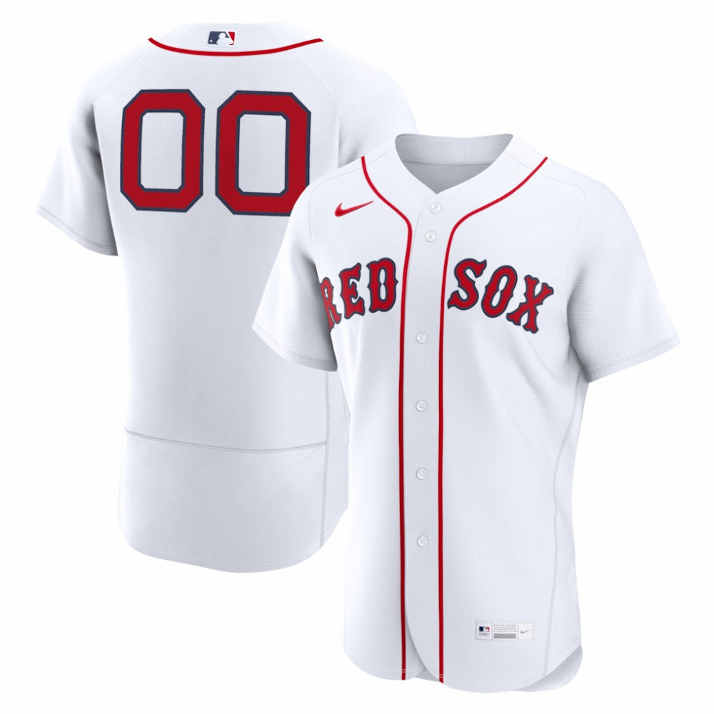 White Boston Red Sox Nike Home Authentic Custom Jersey