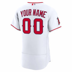 White Los Angeles Angels Nike Home Authentic Custom Jersey