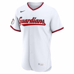 White Cleveland Guardians Nike Home Authentic Custom Jersey