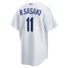 White Rōki Sasaki Los Angeles Dodgers Nike Replica Jersey