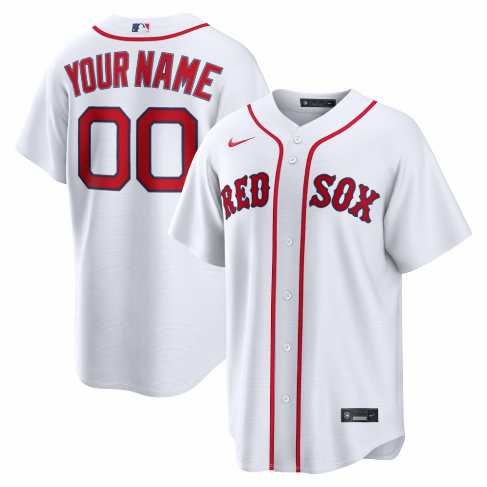 White Boston Red Sox Nike Home Replica Custom Jersey