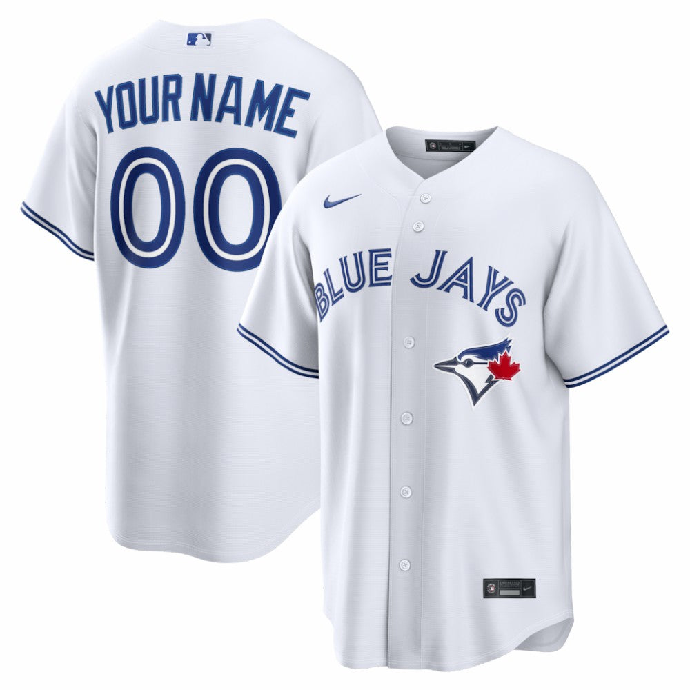 White Toronto Blue Jays Nike Home Replica Custom Jersey