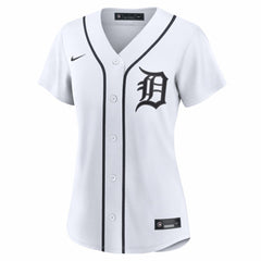 White Detroit Tigers Nike Women's Home Replica Custom Jersey