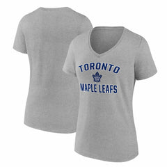 NHL Toronto Maple Leafs Logo Athletic Women's Arch Victory V-Neck T-Shirt