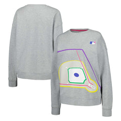 Gray Terez MLB Women's Baseball Field Pullover Sweatshirt