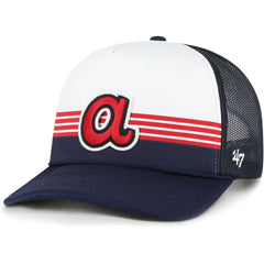 Navy Atlanta Braves '47 Lift Off Foam Front Mesh Trucker Adjustable Hat