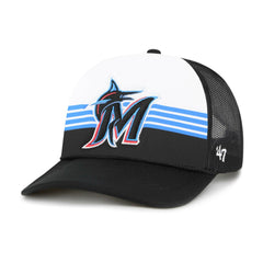 Black Miami Marlins '47 Lift Off Foam Front Mesh Trucker Adjustable Hat