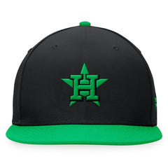 Black/Kelly Green Houston Astros Fanatics Lucky Snapback Hat