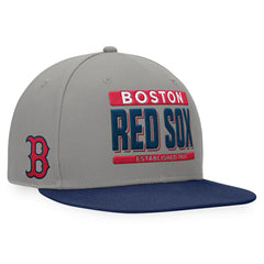 Gray/Navy Boston Red Sox Fanatics Line Drive Two-Tone Snapback Hat