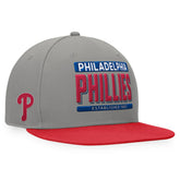 Gray/Red Philadelphia Phillies Fanatics Line Drive Two-Tone Snapback Hat
