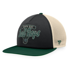 Black/Green Tampa Bay Rays Fanatics Cooperstown Collection Talley Foam Trucker Snapback Hat